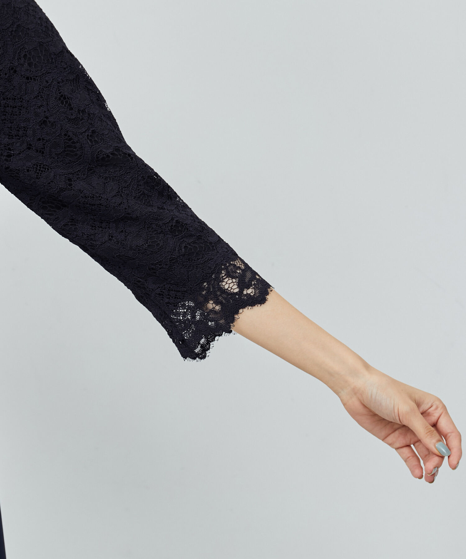 ROPE「【セレモニー対応】レース切り替え トリアセテートワンピース」|ワンピース|