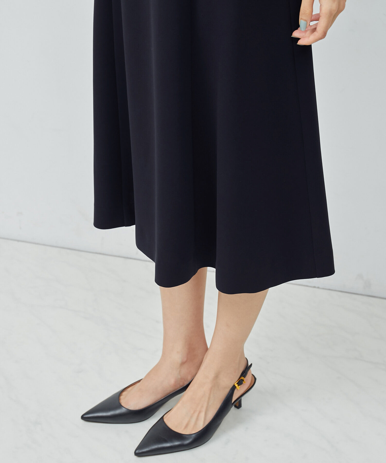 ROPE「【セレモニー対応】レース切り替え トリアセテートワンピース」|ワンピース|