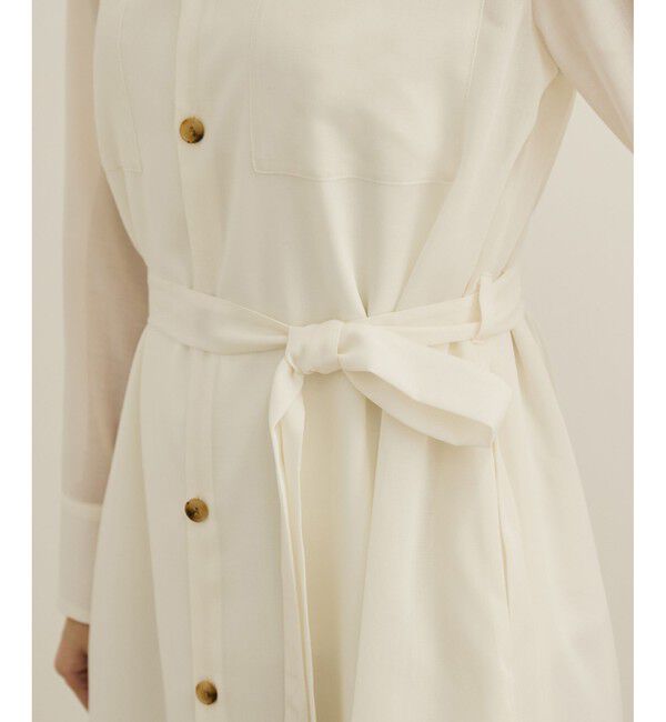 ROPE「【洗える】サファリシャツドレス」|ワンピース|