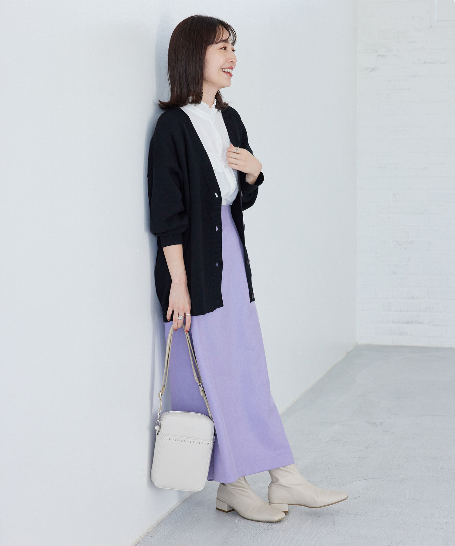 VIS「ゆったり羽織れる、ビッグシルエットカーディガン」|カーディガン|