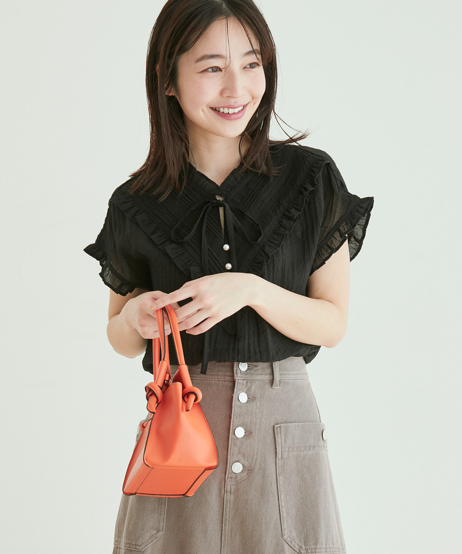 vis-a-vis「【WEB限定】【追加生産】ピンタックフリルブラウス」|シャツ・ブラウス|