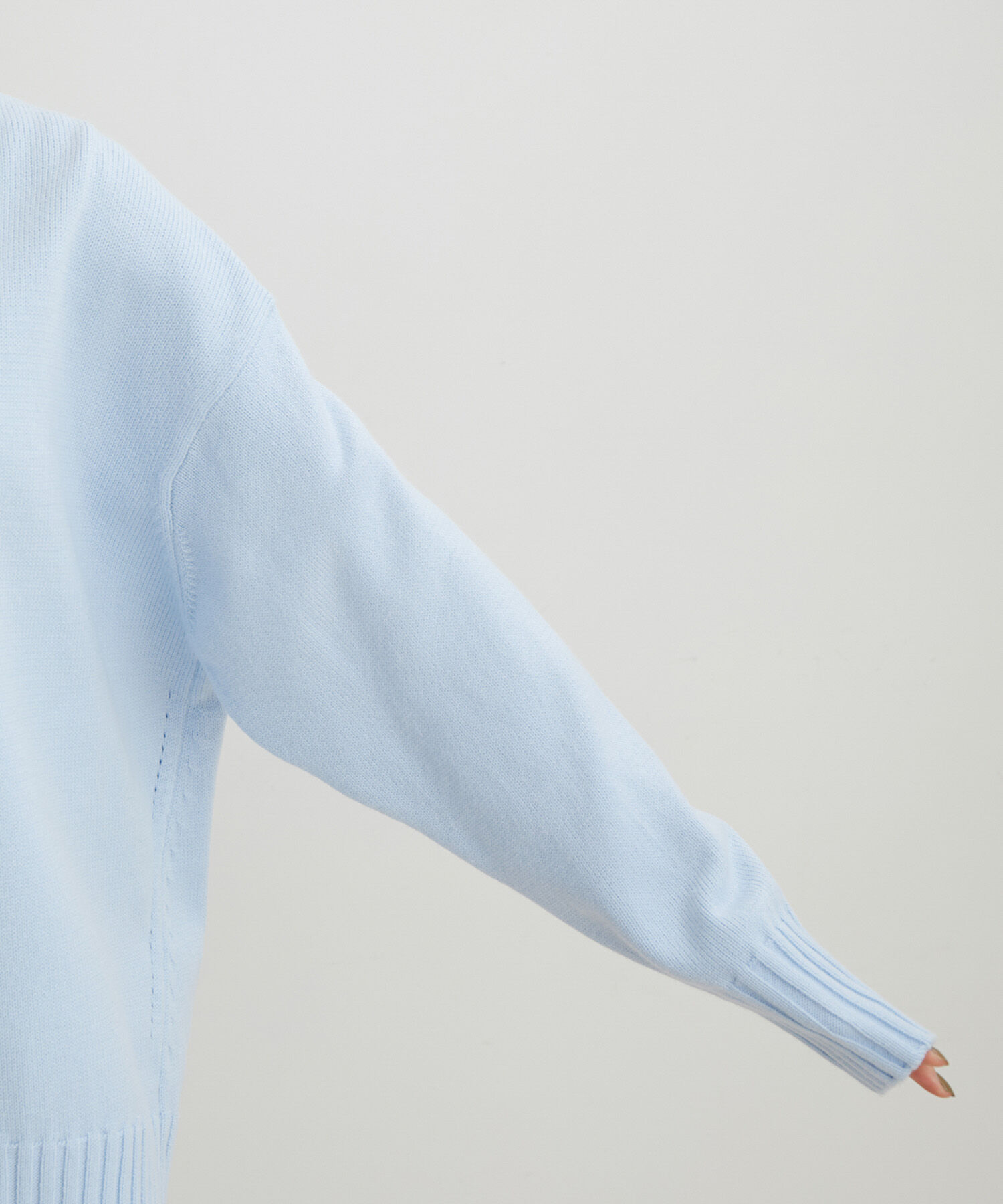 VIS「【洗える】ボーダー＆無地バックスリットニット【sustainable】」|ニット・セーター|