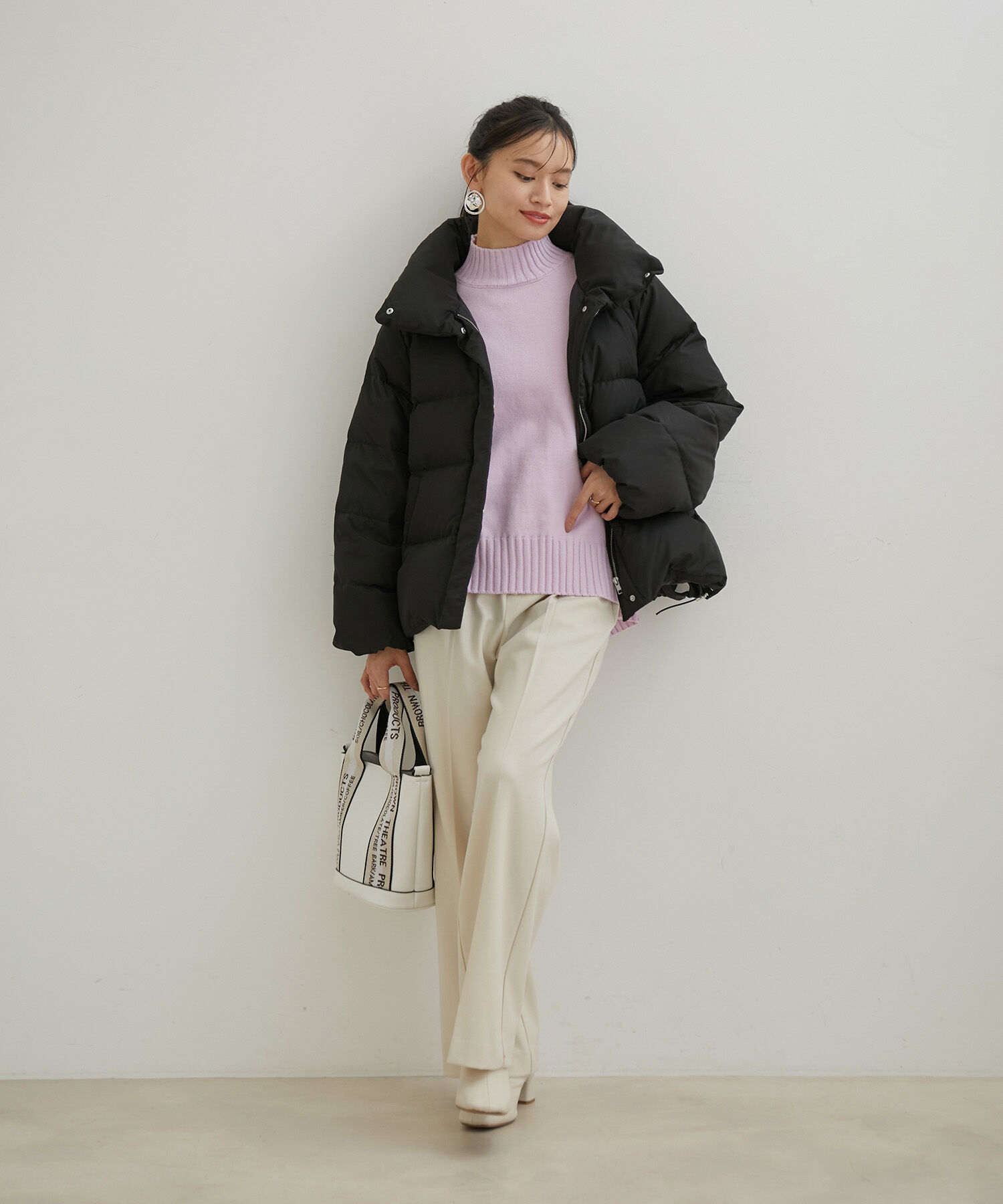 VIS「【洗える】ボーダー＆無地バックスリットニット【sustainable】」|ニット・セーター|