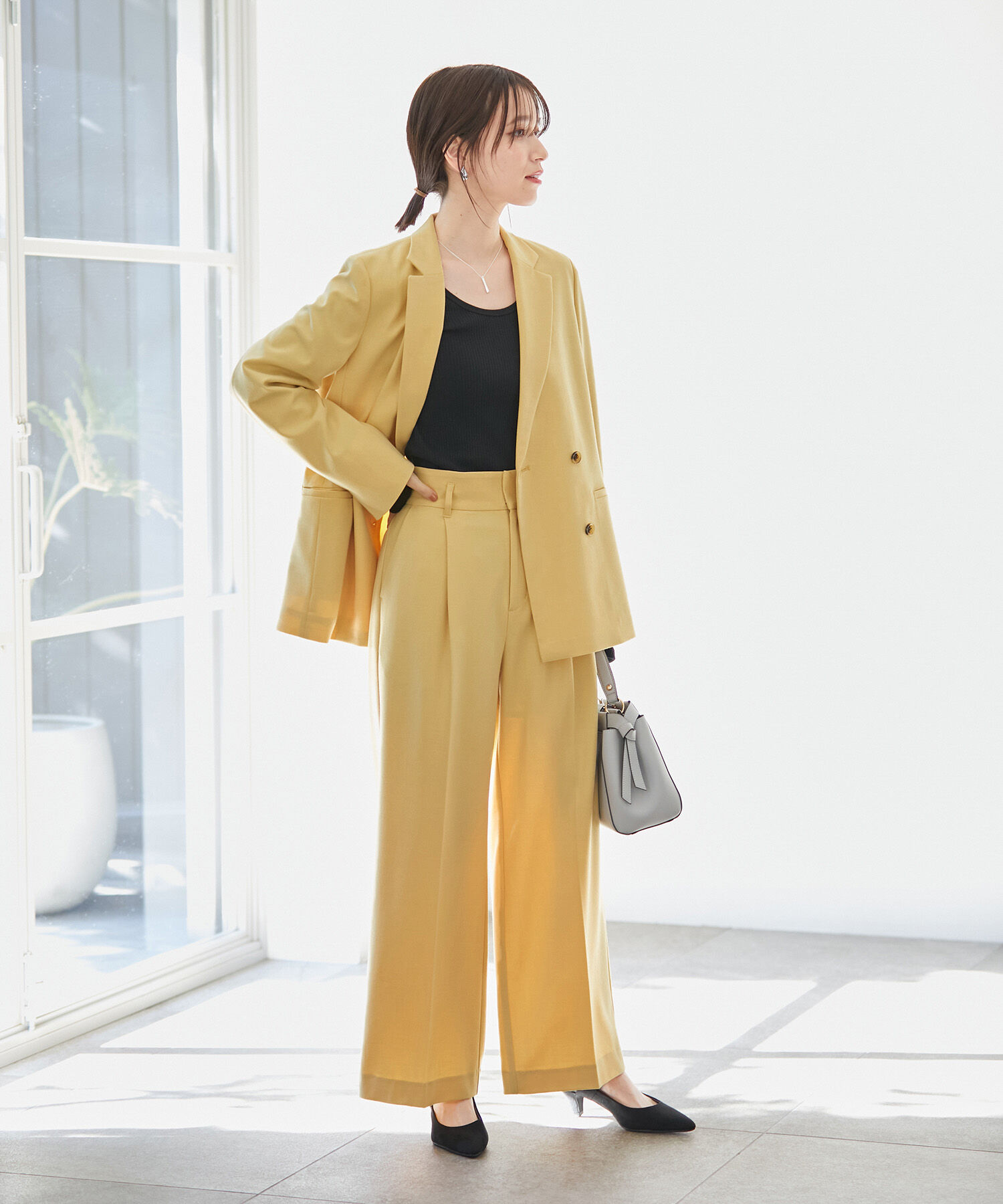 VIS「【270days美ストレッチシリーズ】ダブルテーラードジャケット【セットアップ対応】」|テーラードジャケット|