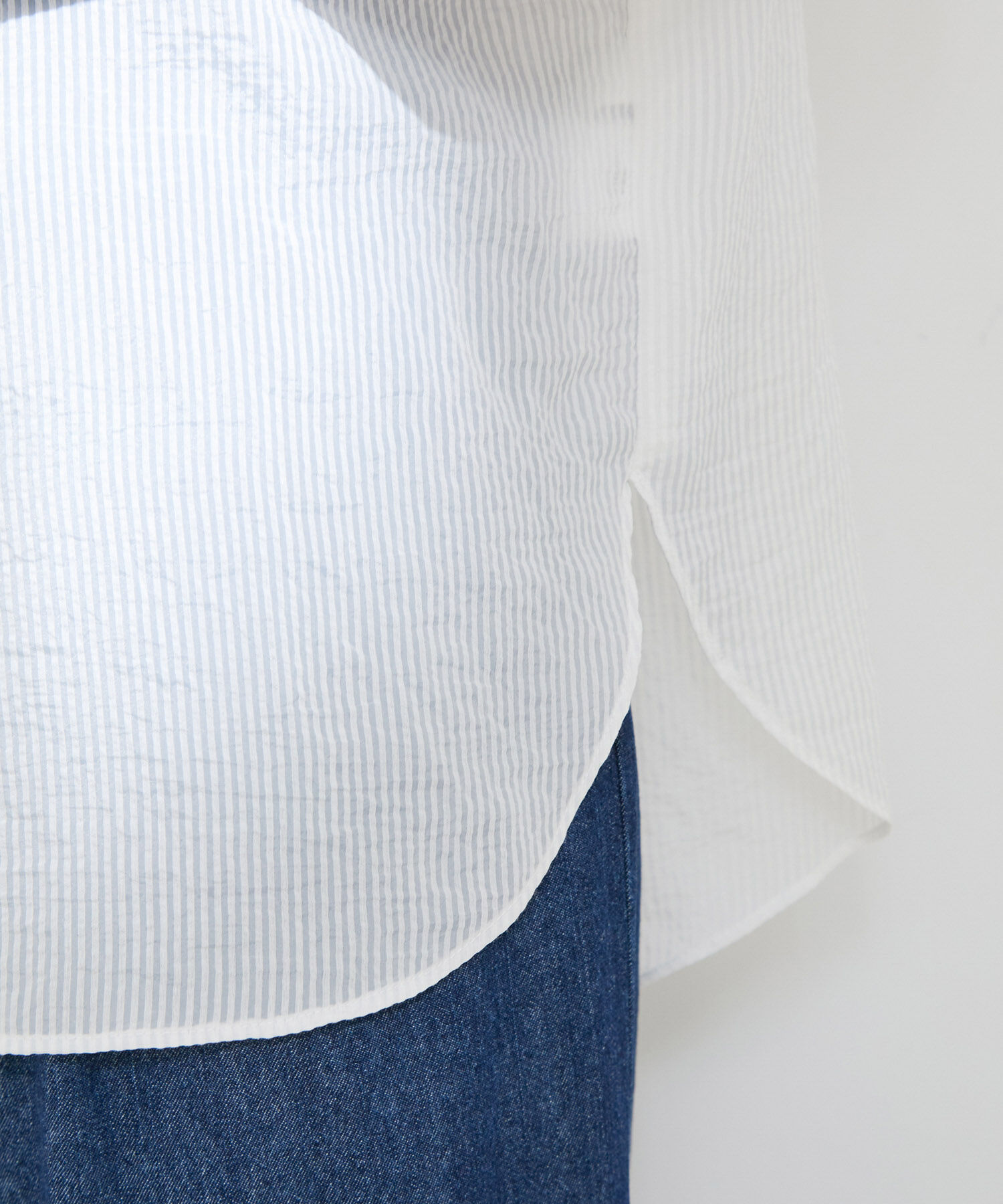 VIS「シアーストライプオーバーサイズシャツ」|シャツ・ブラウス|