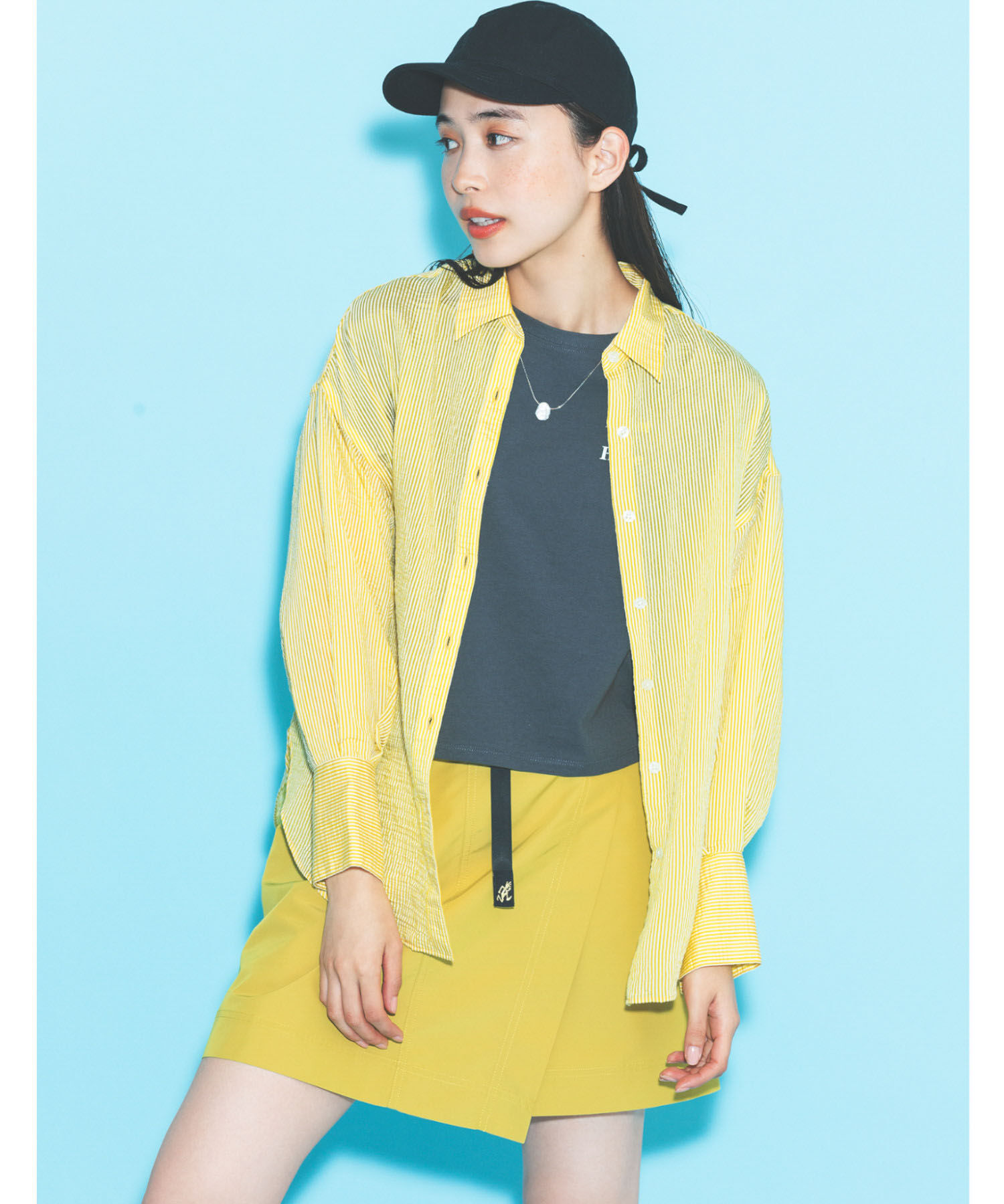 VIS「シアーストライプオーバーサイズシャツ」|シャツ・ブラウス|