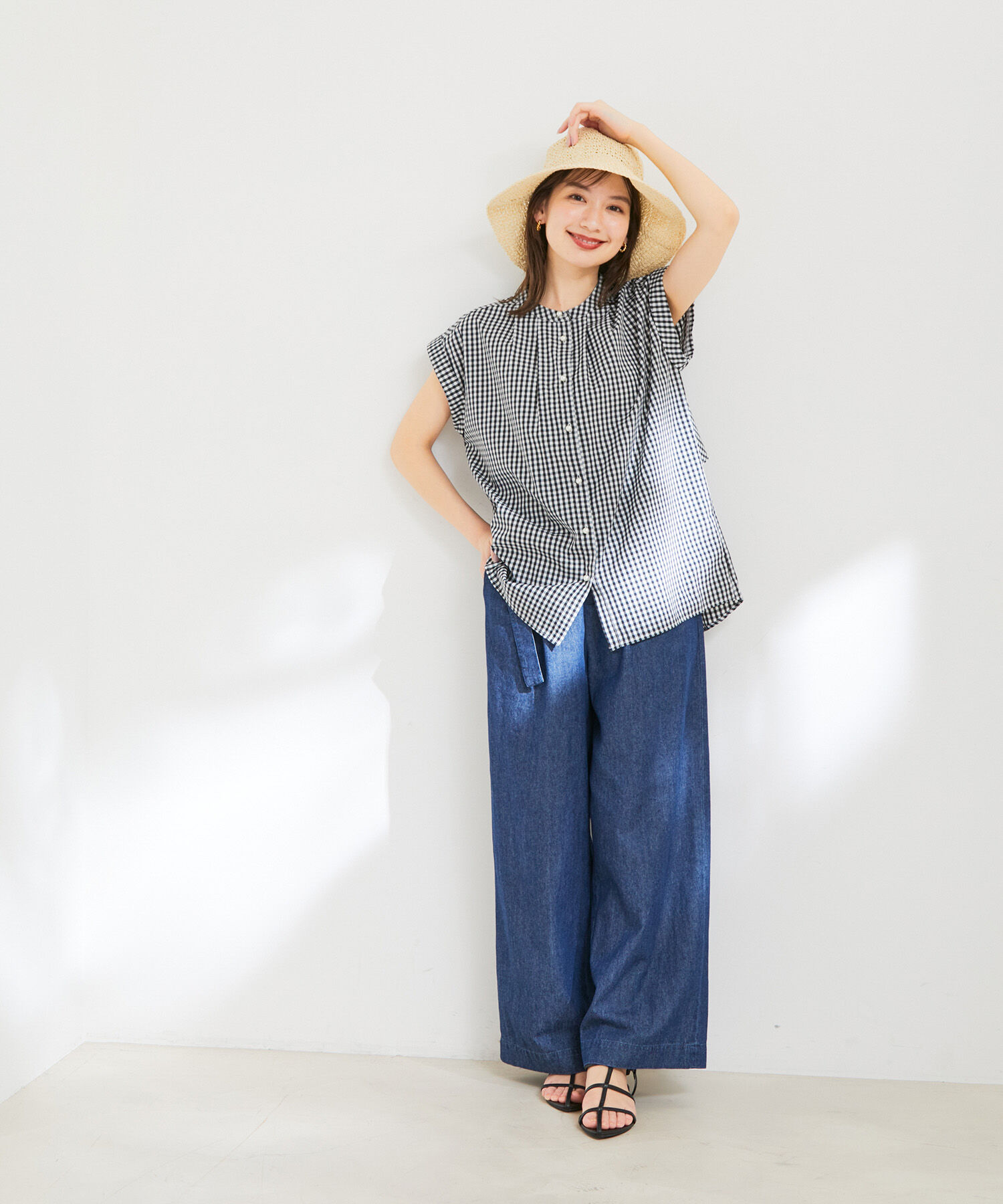 VIS「バックフリルノースリーブブラウス」|シャツ・ブラウス|