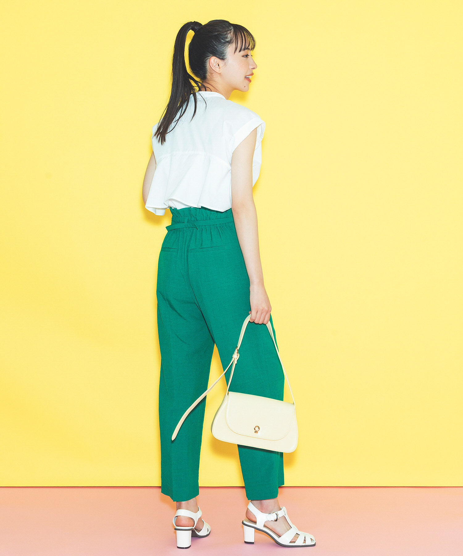 VIS「バックフリルノースリーブブラウス」|シャツ・ブラウス|