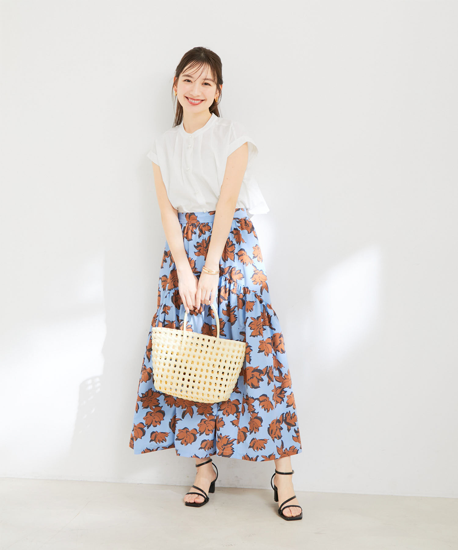 VIS「バックフリルノースリーブブラウス」|シャツ・ブラウス|