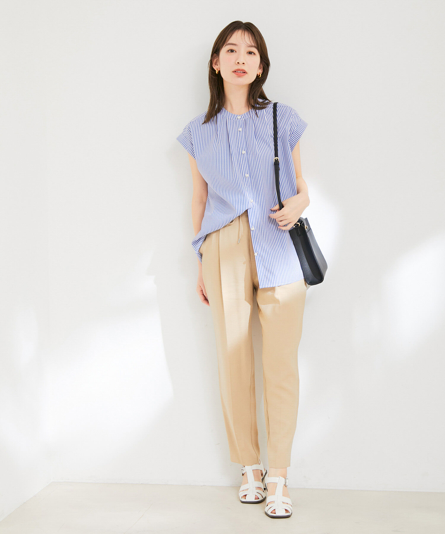 VIS「バックフリルノースリーブブラウス」|シャツ・ブラウス|