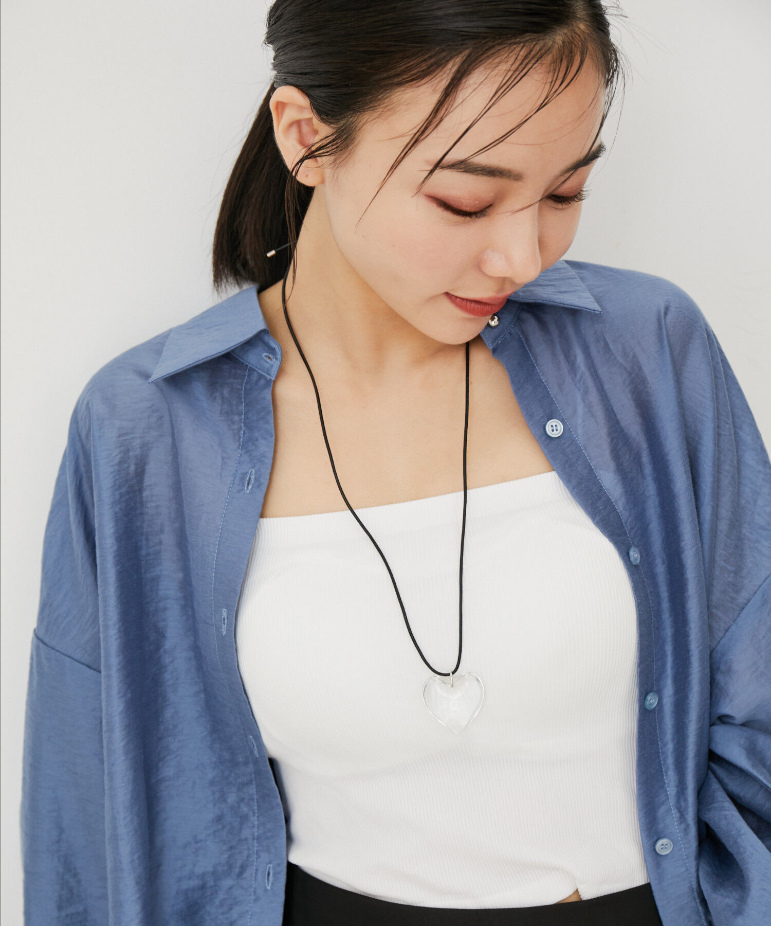 VIS「【洗える】短丈カップ付きインナーキャミソール」|キャミソール|