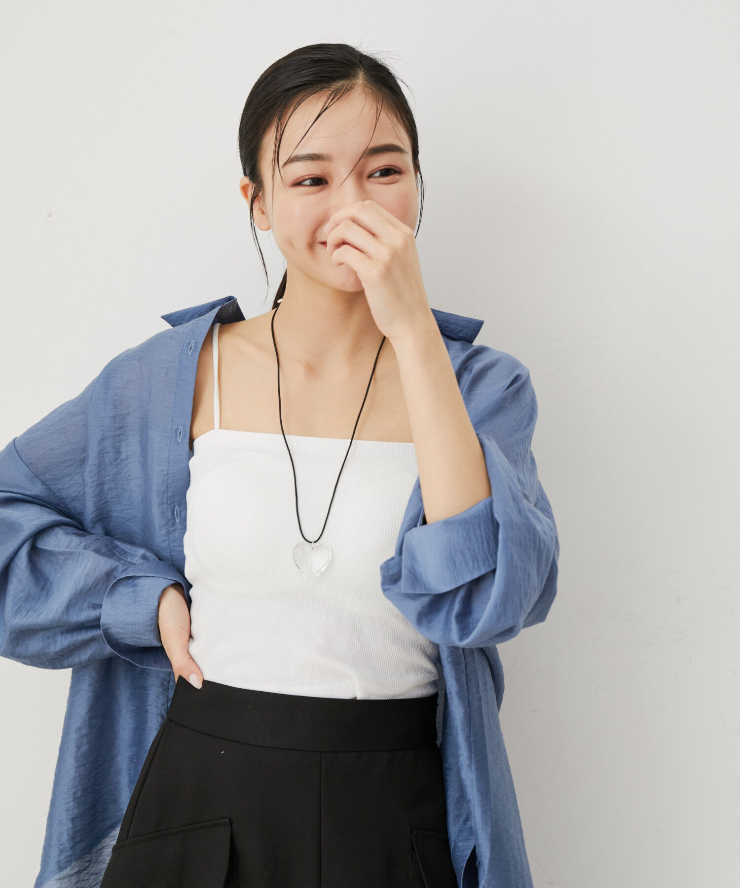 VIS「【洗える】短丈カップ付きインナーキャミソール」|キャミソール|