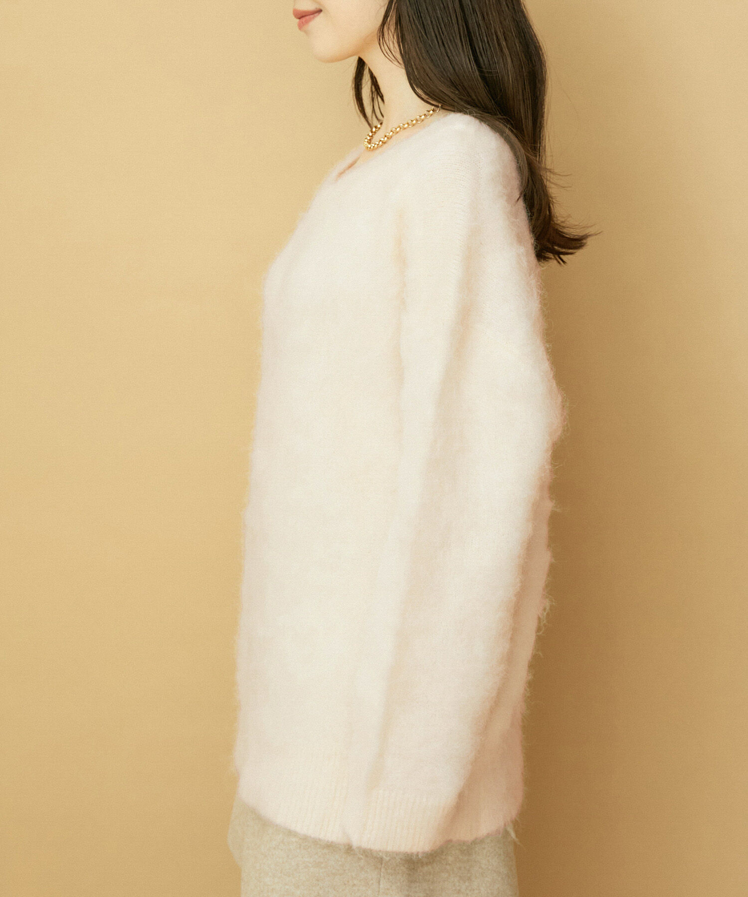 VIS「【前後2WAY】毛混トゥンカロンニット」|ニット・セーター|