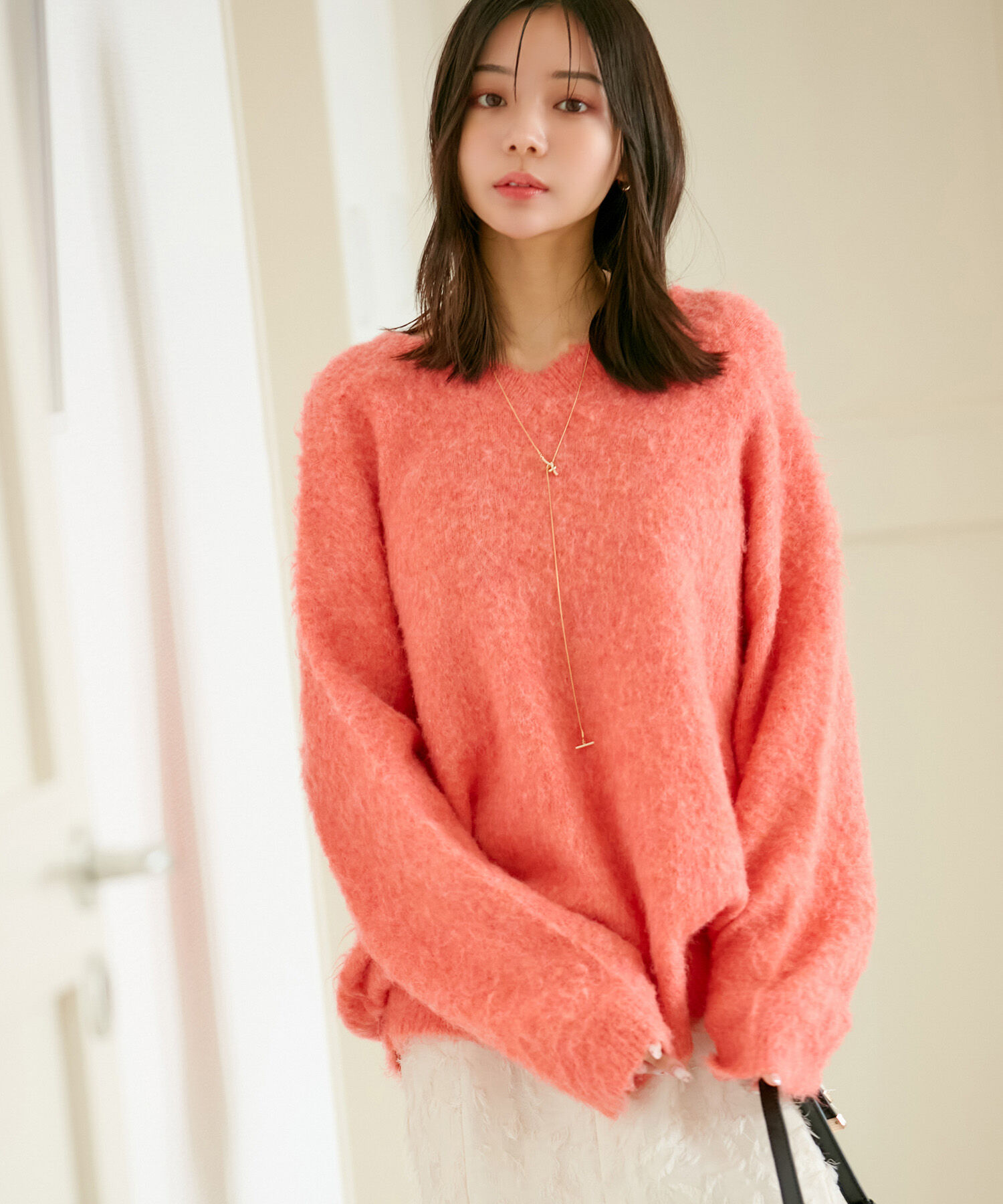 VIS「【前後2WAY】毛混トゥンカロンニット」|ニット・セーター|