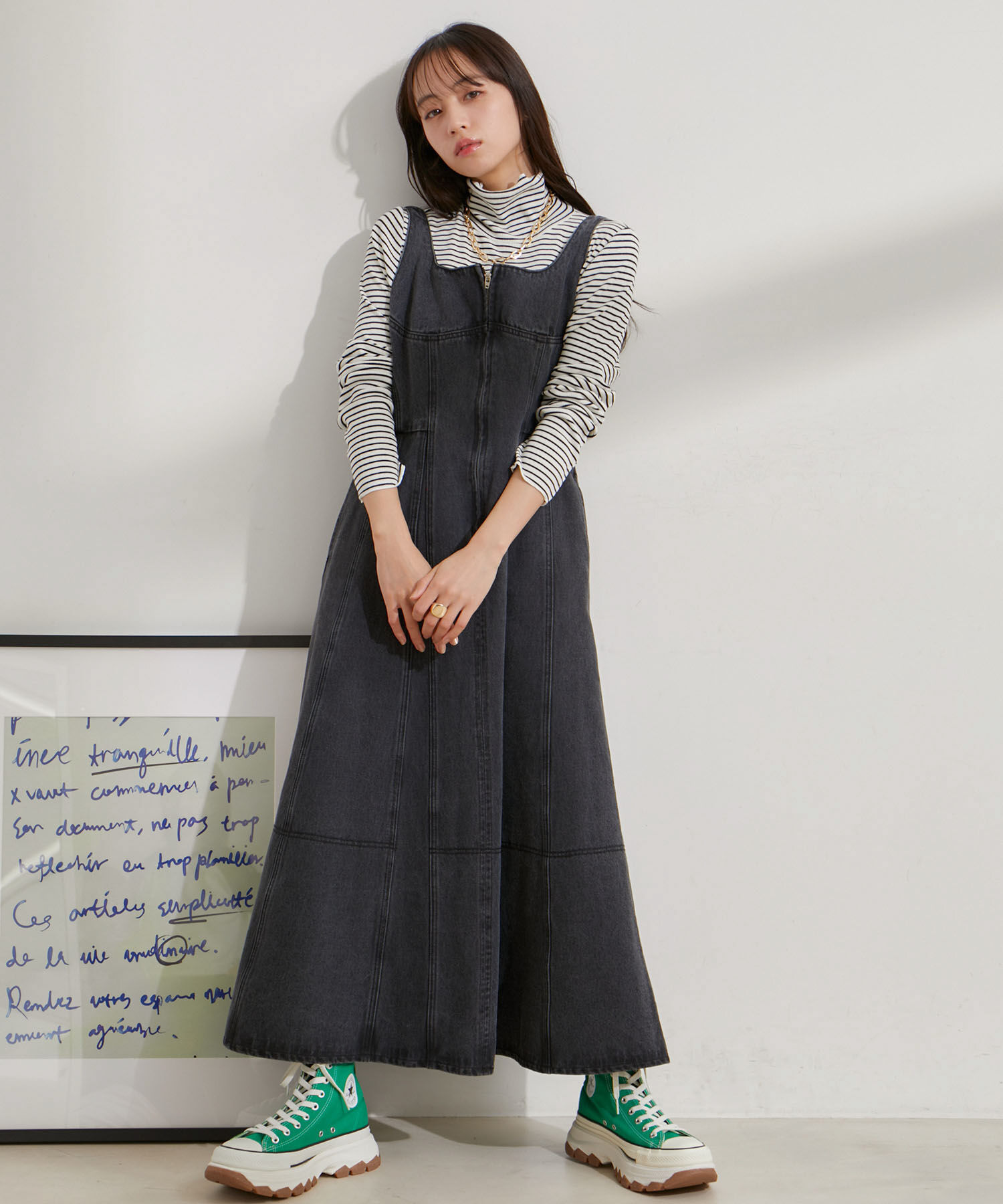 VIS「切替デニムジャンパースカート」|ワンピース|スミクロ(05)