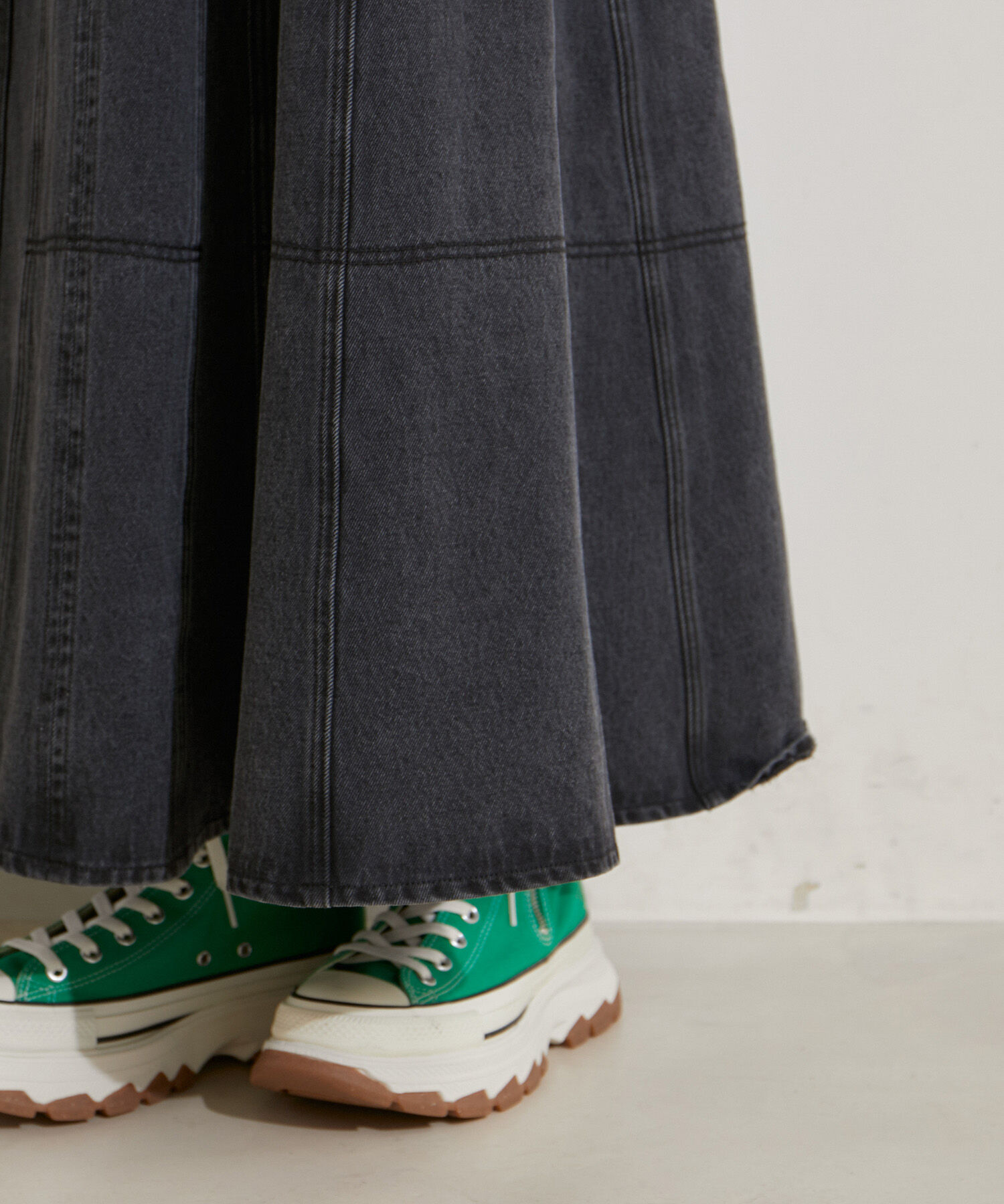 VIS「切替デニムジャンパースカート」|ワンピース|