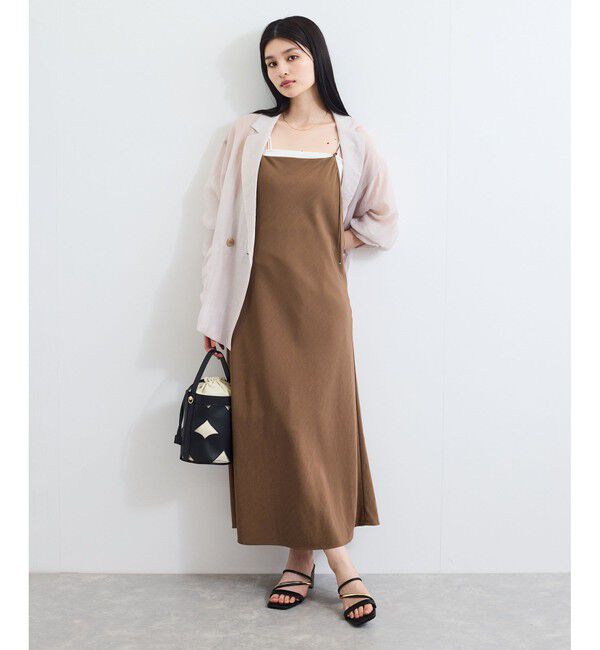 VIS「バイヤス仕立てナローキャミワンピース」|ワンピース|