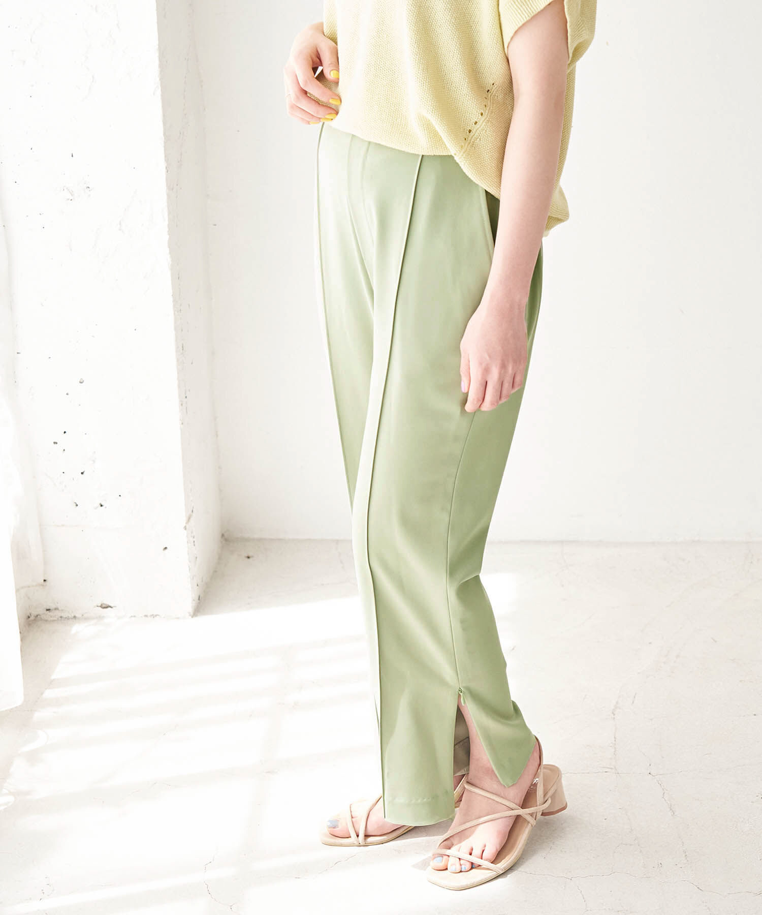 Rope&rsquo;Picnic「【ラク美】【WEB限定・低身長向け】サイドジップピンタックパンツ」|その他|