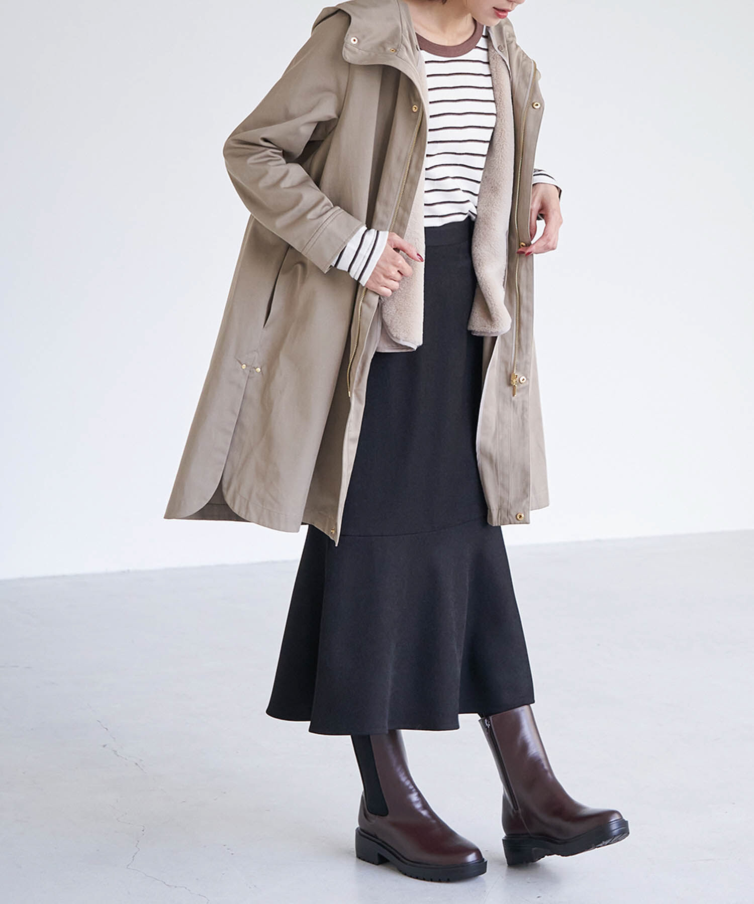 ROPE PICNIC PASSAGE「【WEB限定カラー:ブラウン】晴雨兼用/軽量サイドゴアプラットフォームブーツ」|その他|