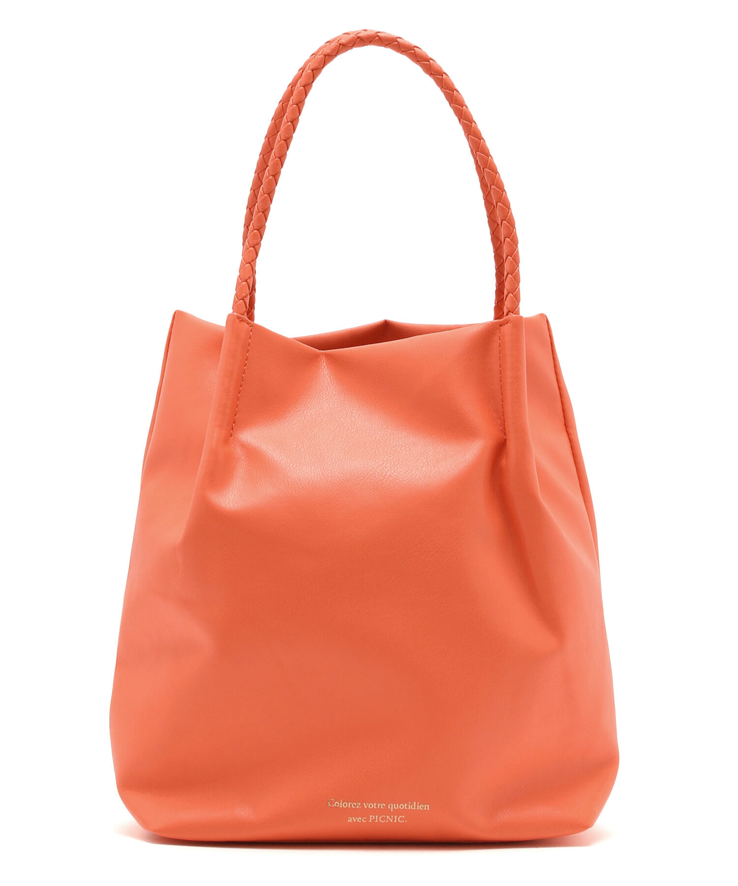 ROPE PICNIC PASSAGE「洗えるメッシュハンドルミドルサイズトートバッグ」|トートバッグ|オレンジ(70)