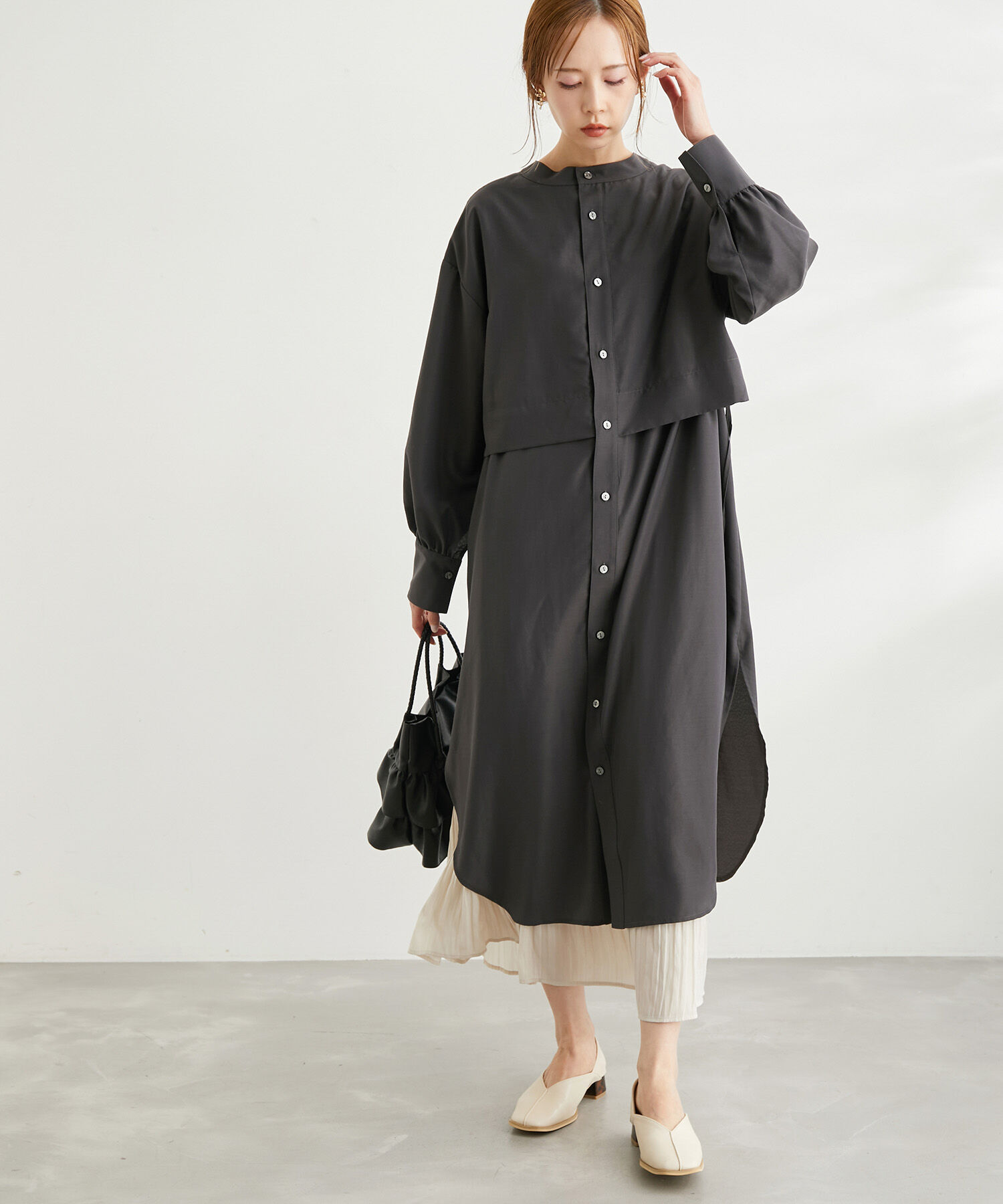 Rope&rsquo;Picnic「【WEB限定】2WAY/レイヤード風長袖ワンピース」|ワンピース|