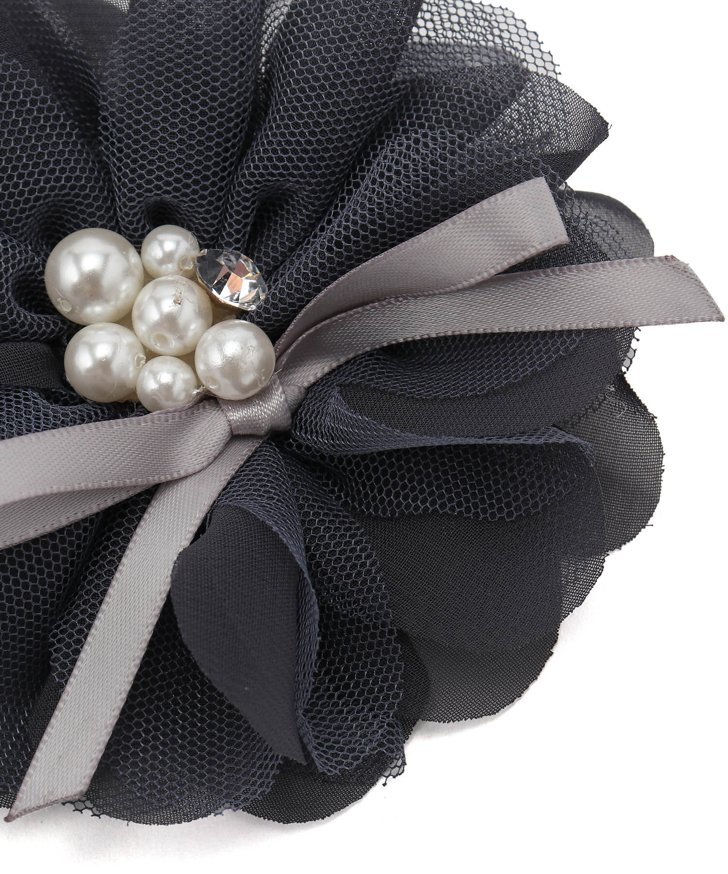 ROPE PICNIC PASSAGE「チュールMIXフラワーコサージュ」|ブローチ・コサージュ|