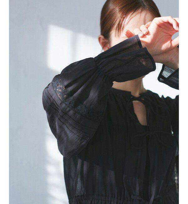 Rope&rsquo;Picnic「【接触冷感・通気性】お着軽シャツシリーズ/綿ボイルガウンワンピース」|ワンピース|