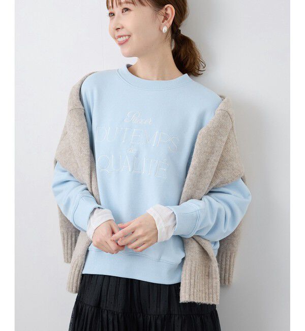 Rope&rsquo;Picnic「ロゴ刺繍スウェット/吸水速乾・リンクコーデ」|スウェット・ジャージ|サックス