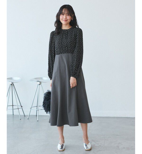 Rope&rsquo;Picnic「ドット柄ドッキングワンピース」|ワンピース|