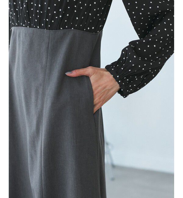 Rope&rsquo;Picnic「ドット柄ドッキングワンピース」|ワンピース|