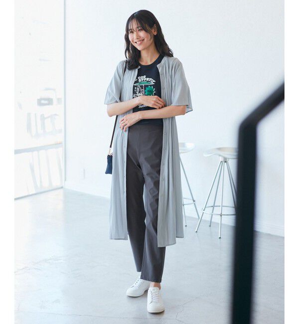 Rope&rsquo;Picnic「着丈選べる/接触冷感・UVカット/割繊ハーフスリーブワンピース」|ワンピース|