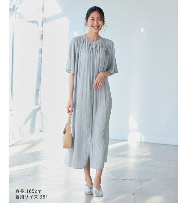 Rope&rsquo;Picnic「着丈選べる/接触冷感・UVカット/割繊ハーフスリーブワンピース」|ワンピース|