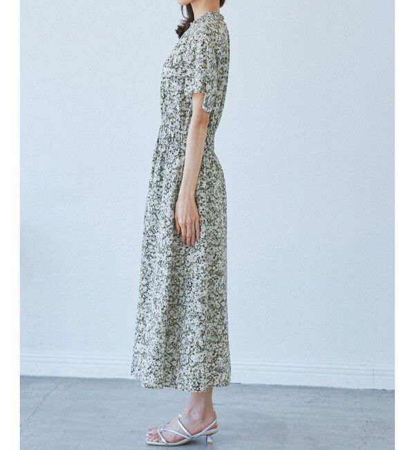 Rope&rsquo;Picnic「【emur/エミュール】マーガレット柄シャーリングワンピース」|ワンピース|