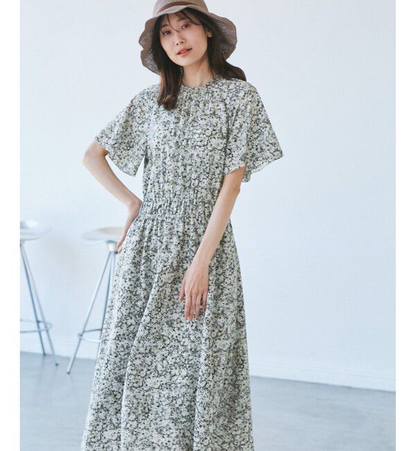 Rope&rsquo;Picnic「【emur/エミュール】マーガレット柄シャーリングワンピース」|ワンピース|