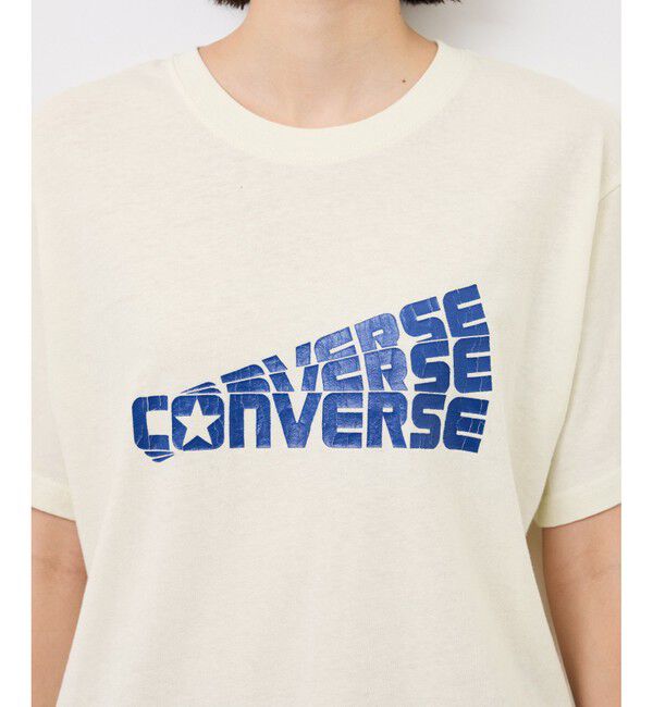 Rope&rsquo;Picnic「【CONVERSE/コンバース】ネップラスラブ天竺クラックプリントTシャツ」|Tシャツ・カットソー|