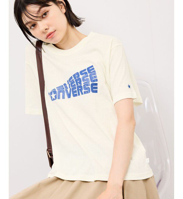 Rope&rsquo;Picnic「【CONVERSE/コンバース】ネップラスラブ天竺クラックプリントTシャツ」|Tシャツ・カットソー|