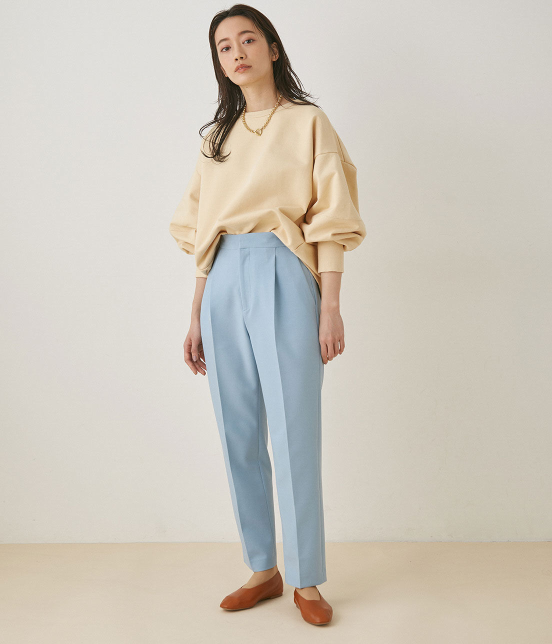 ADAM ET ROPE'「＜洗える＞スリムスラックス」|スラックス|