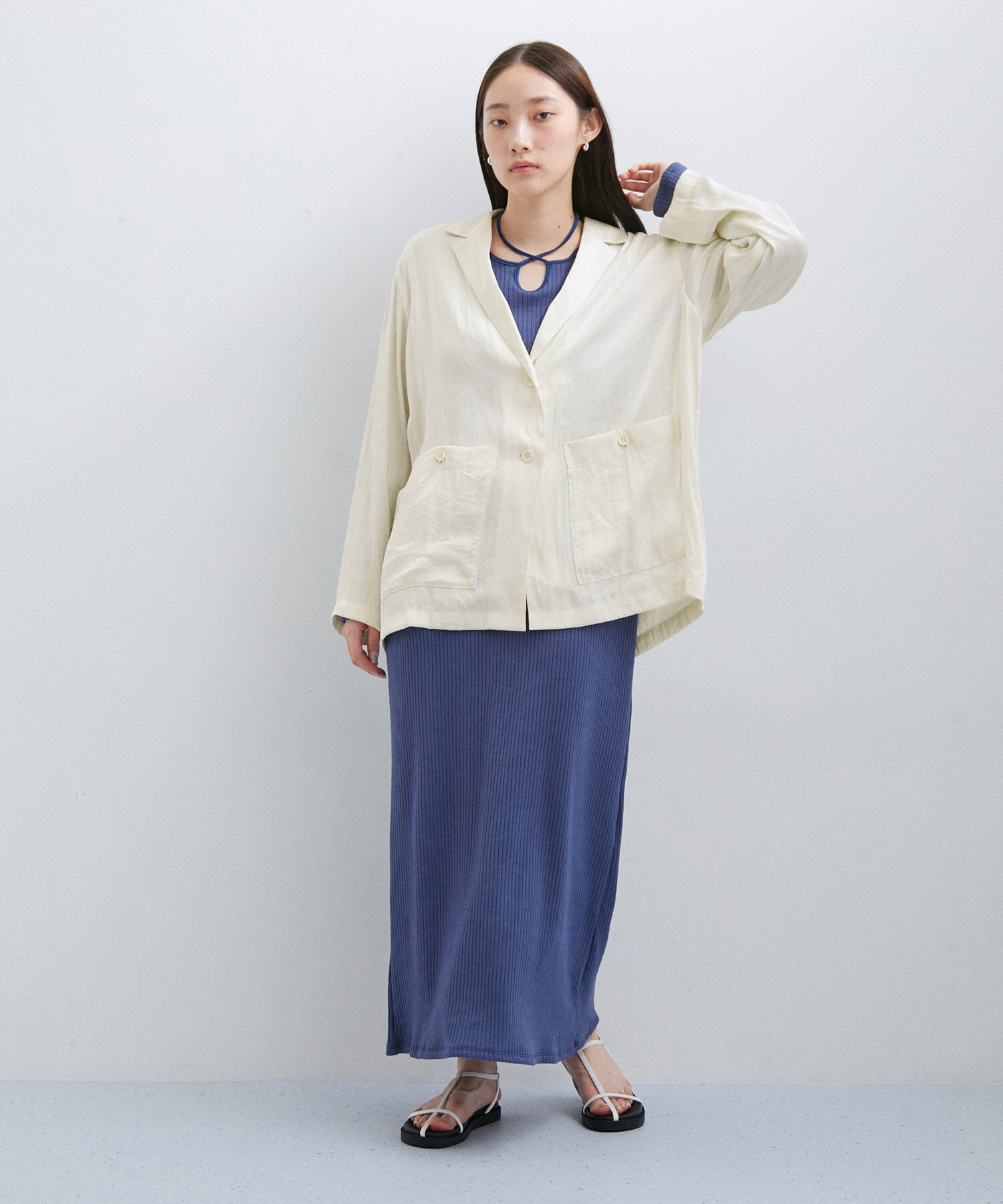 ADAM ET ROPE'「サテンシャツジャケット」|その他|