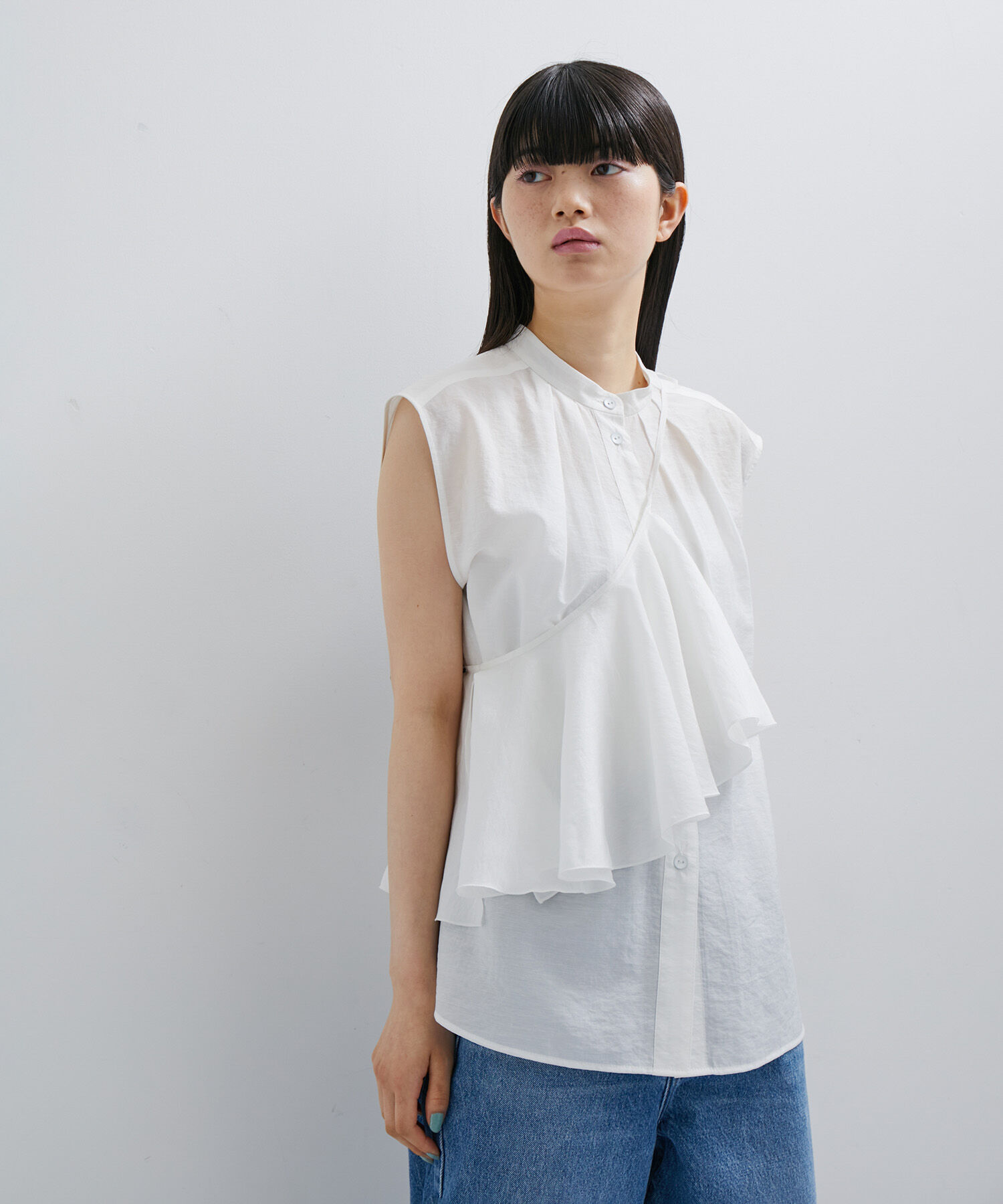 ADAM ET ROPE'「〈SETアイテム〉マルチフリルシアーブラウス」|シャツ・ブラウス|