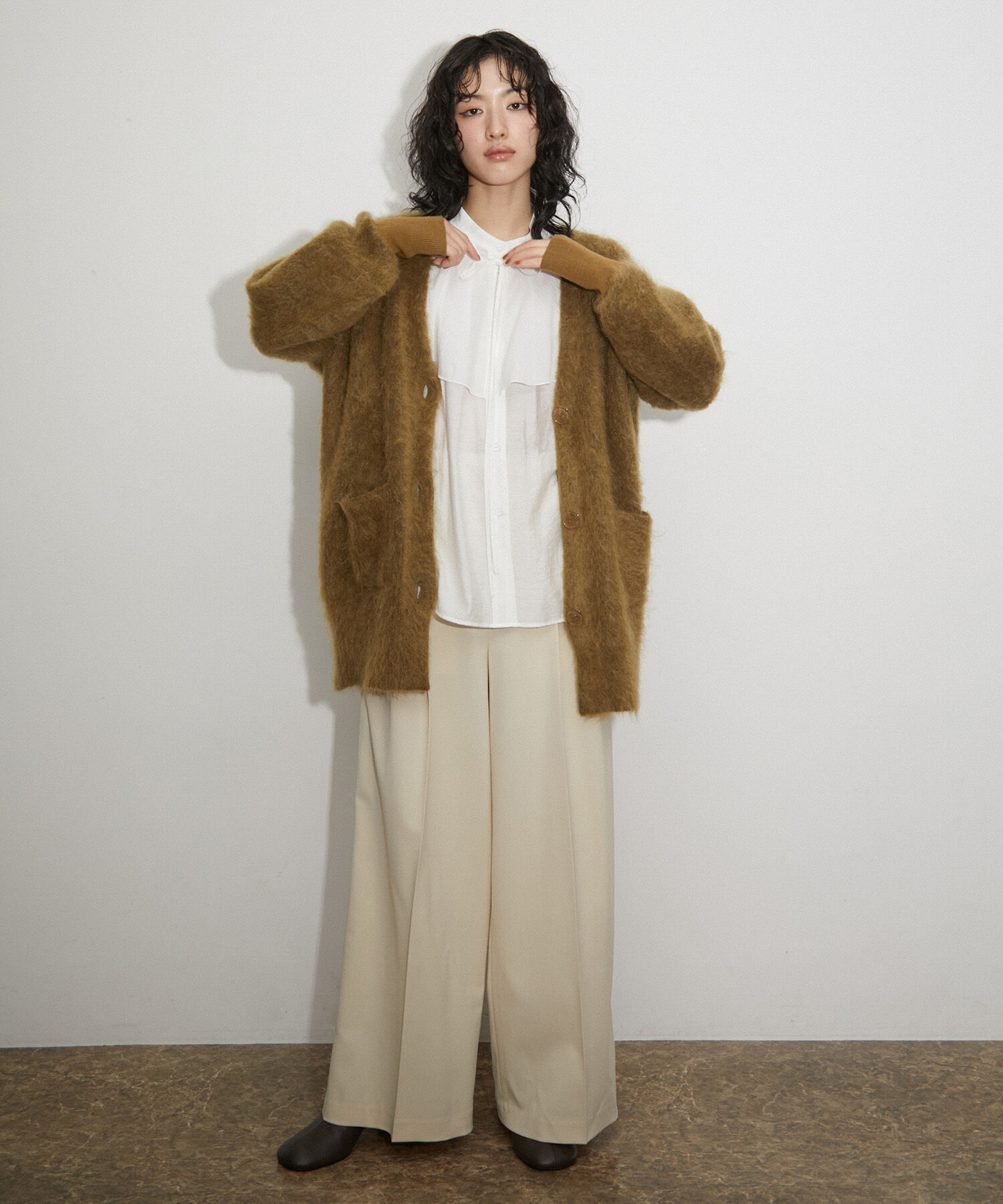 ADAM ET ROPE'「〈SETアイテム〉マルチフリルシアーブラウス」|シャツ・ブラウス|