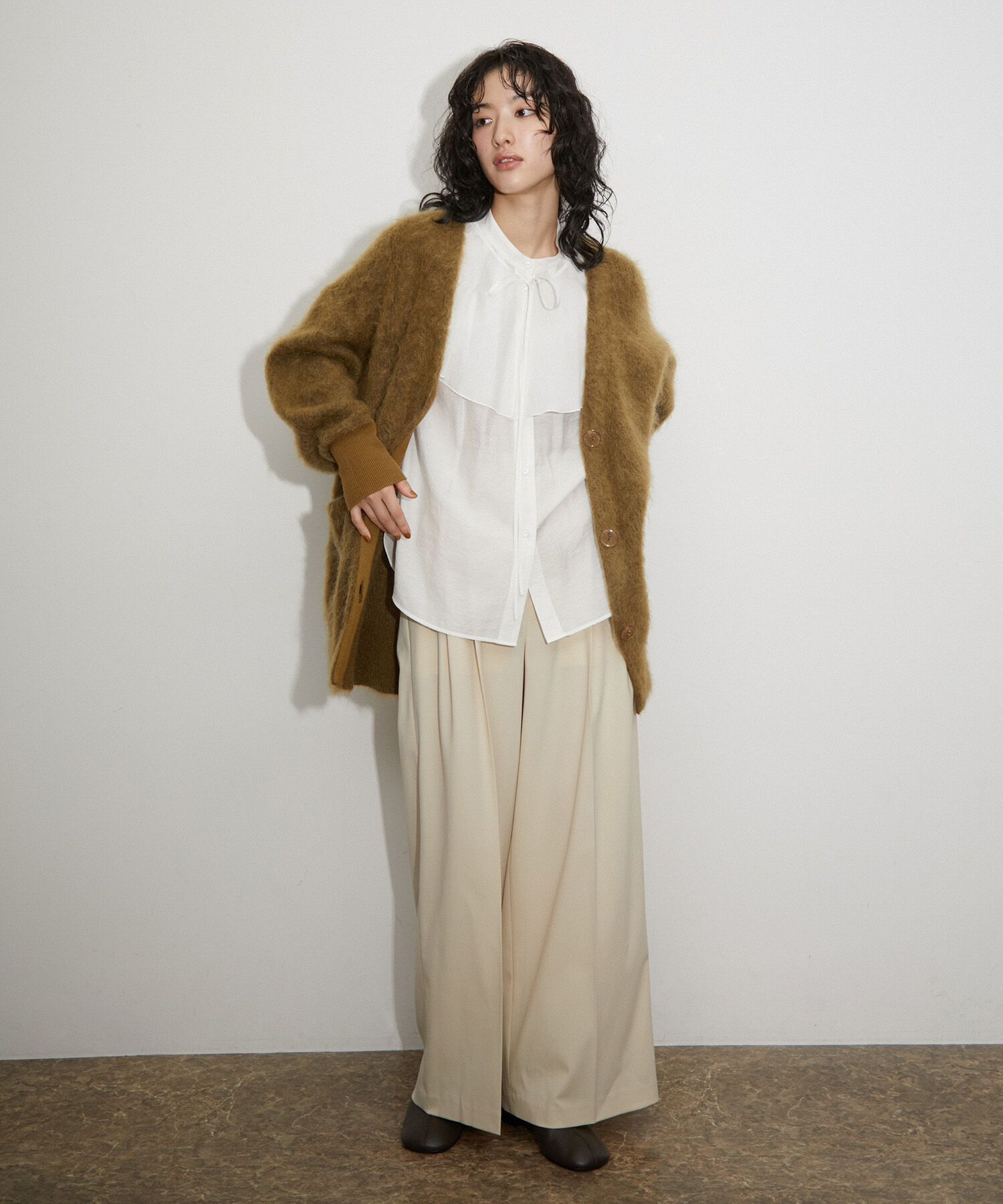 ADAM ET ROPE'「〈SETアイテム〉マルチフリルシアーブラウス」|シャツ・ブラウス|