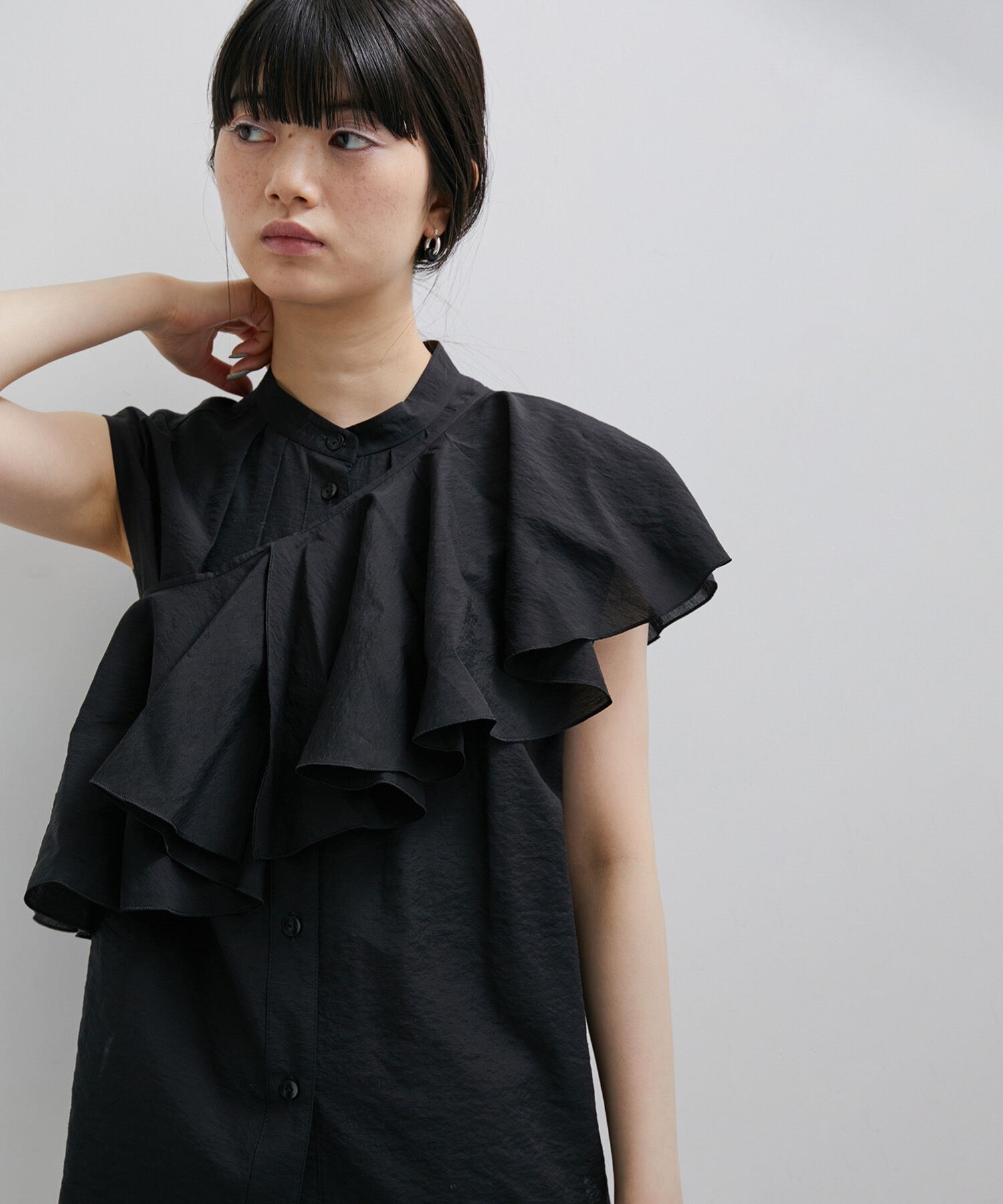 ADAM ET ROPE'「〈SETアイテム〉マルチフリルシアーブラウス」|シャツ・ブラウス|