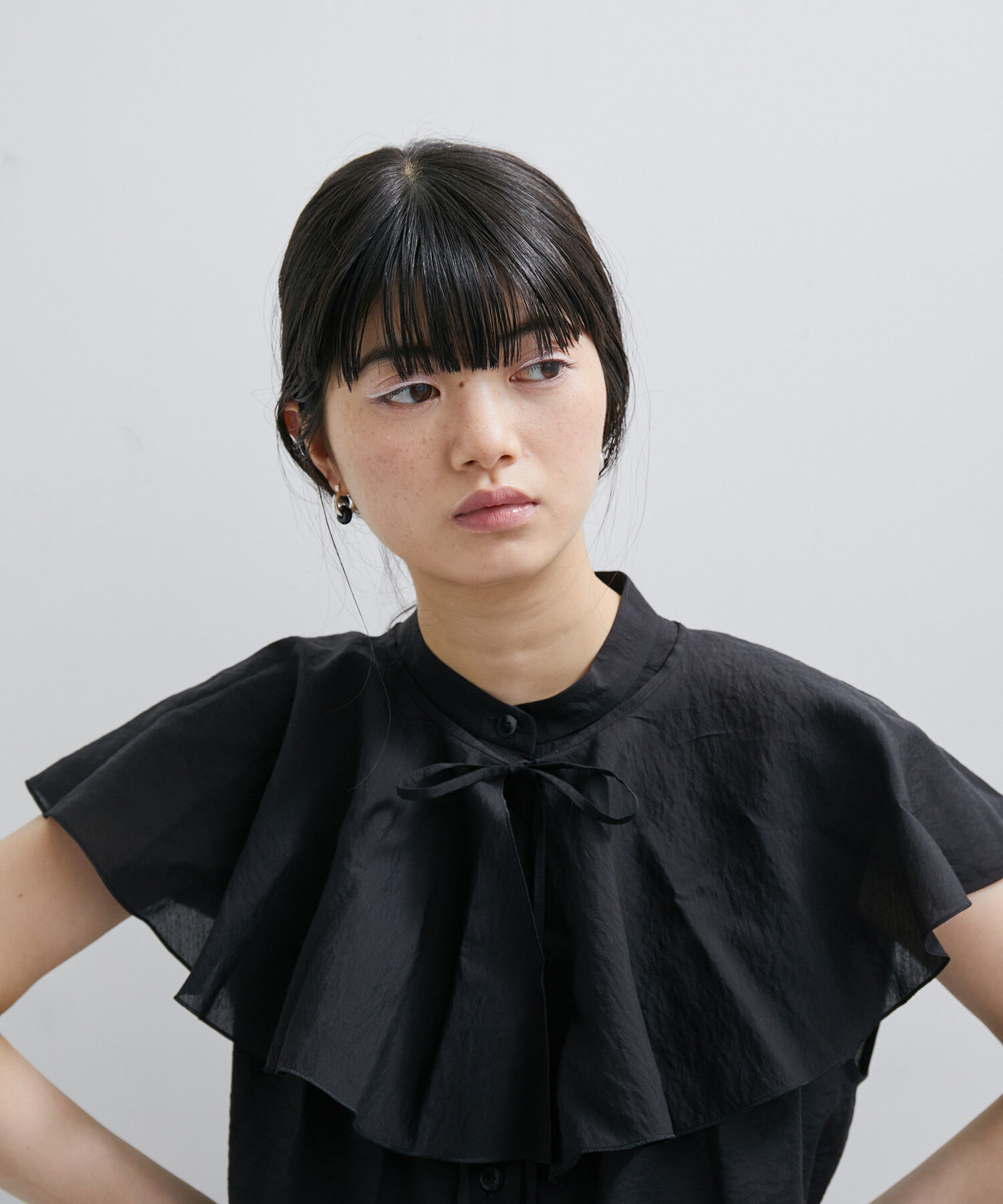 ADAM ET ROPE'「〈SETアイテム〉マルチフリルシアーブラウス」|シャツ・ブラウス|