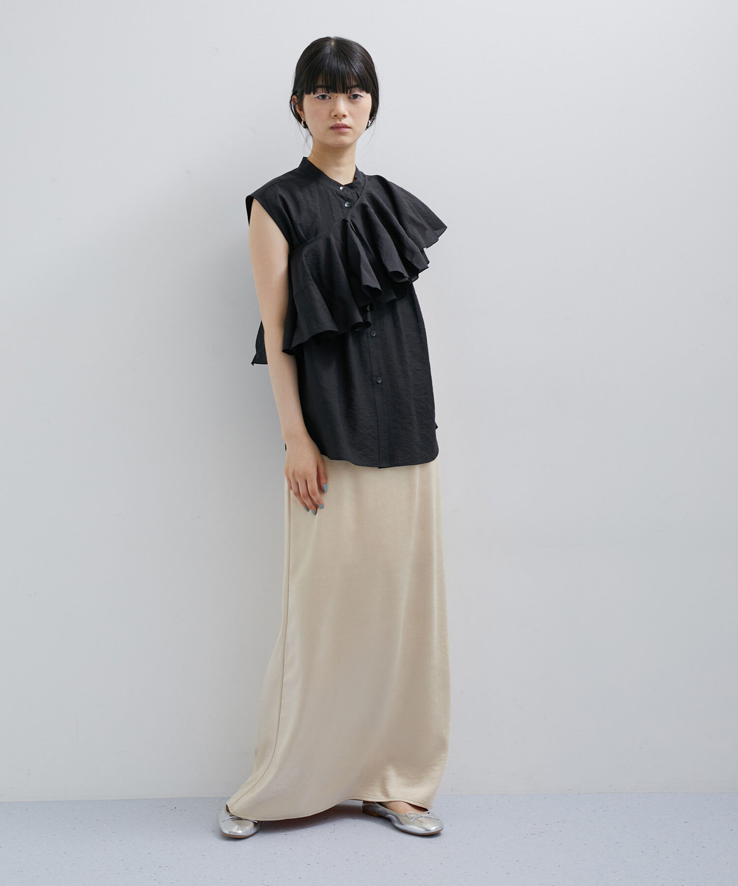 ADAM ET ROPE'「〈SETアイテム〉マルチフリルシアーブラウス」|シャツ・ブラウス|