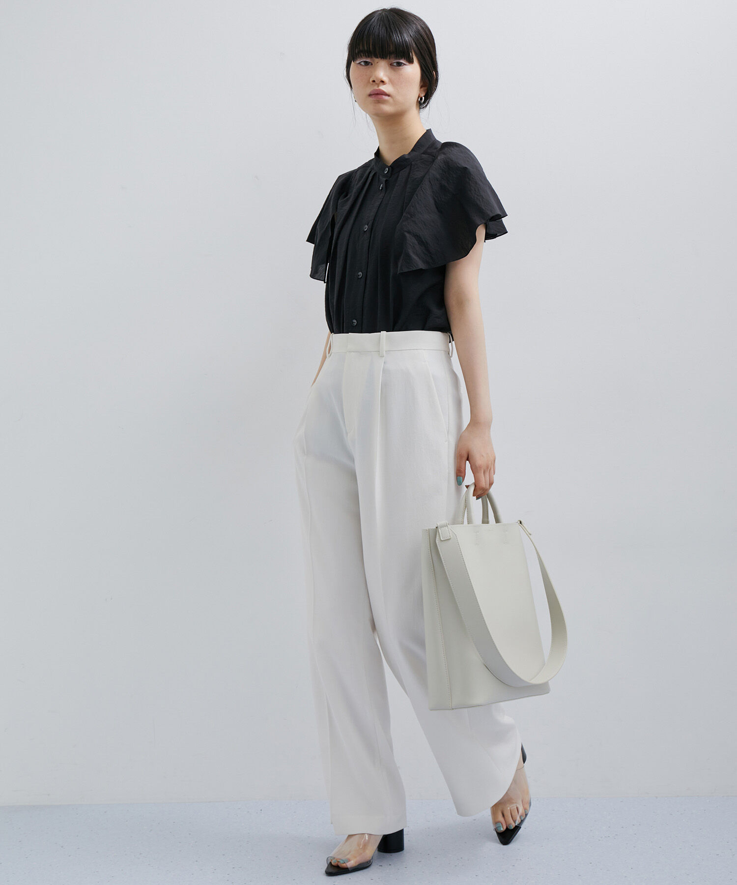 ADAM ET ROPE'「〈SETアイテム〉マルチフリルシアーブラウス」|シャツ・ブラウス|