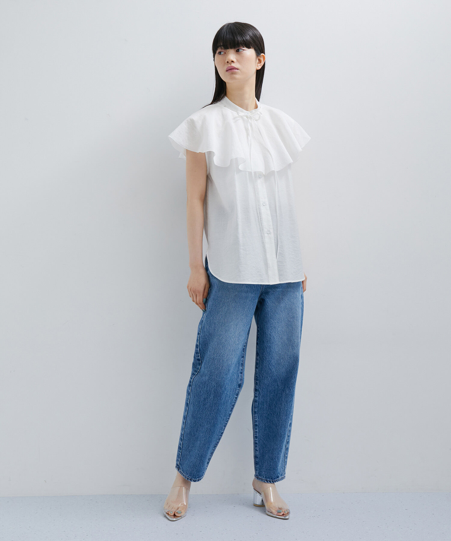 ADAM ET ROPE'「〈SETアイテム〉マルチフリルシアーブラウス」|シャツ・ブラウス|