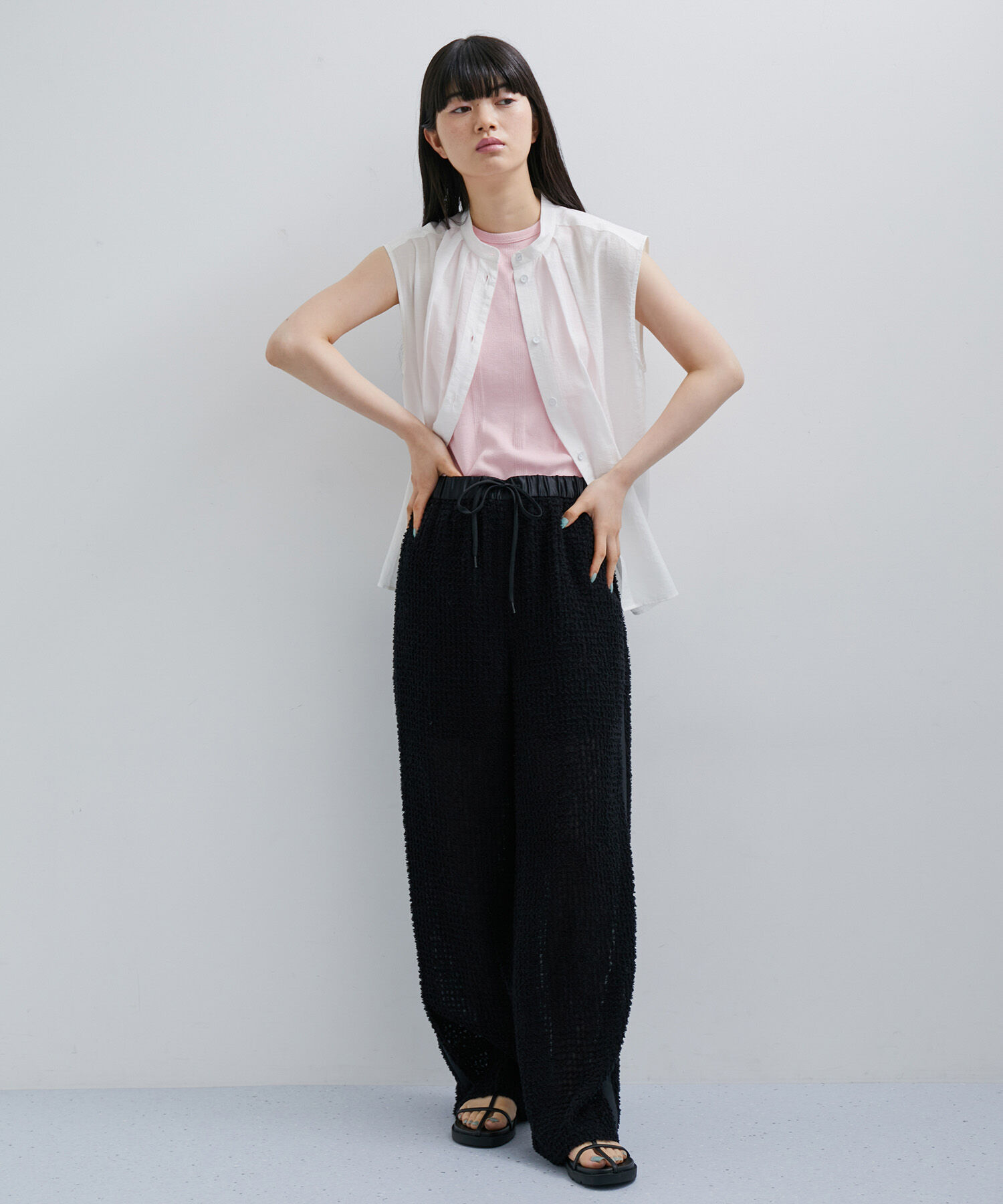 ADAM ET ROPE'「〈SETアイテム〉マルチフリルシアーブラウス」|シャツ・ブラウス|