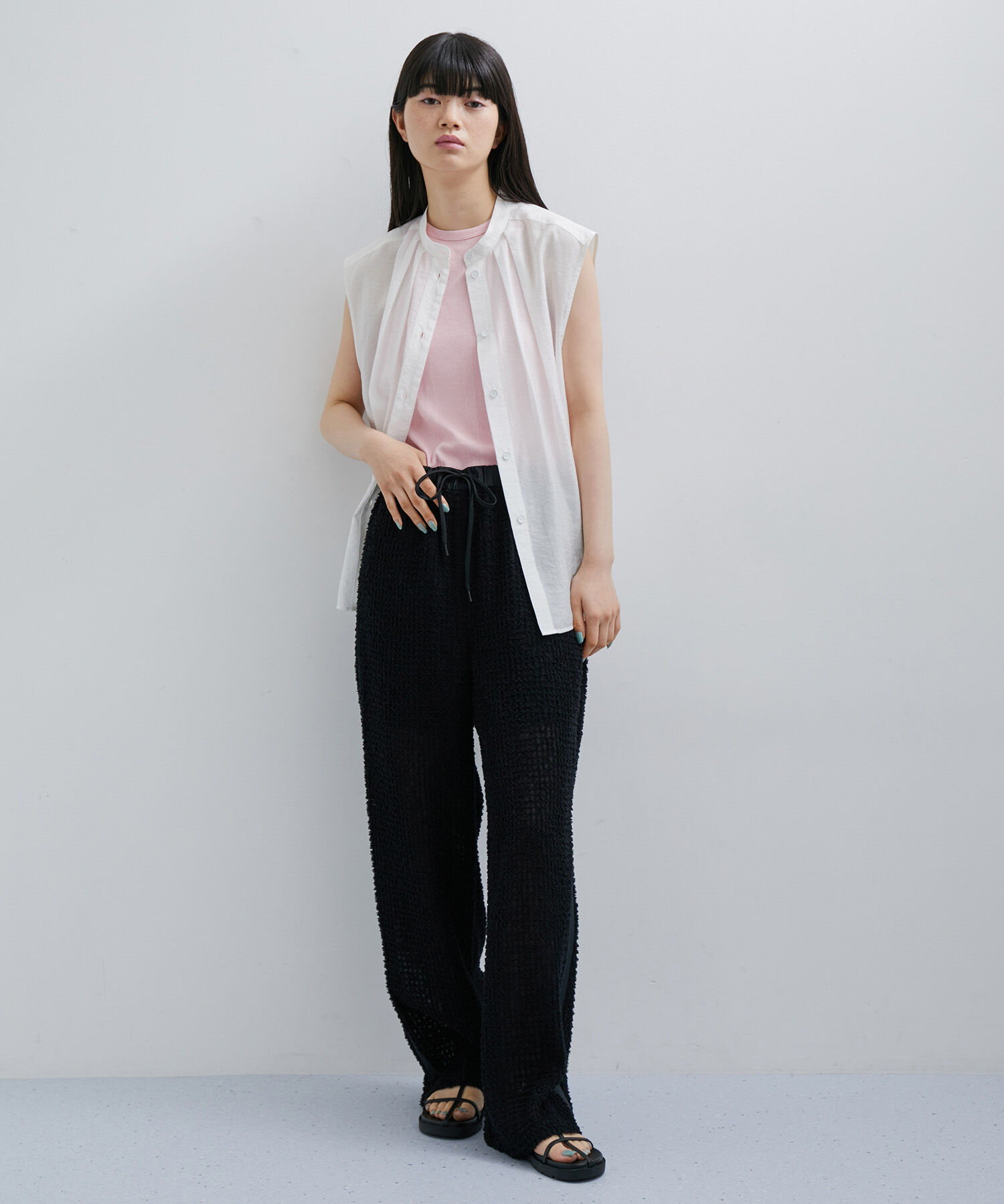 ADAM ET ROPE'「〈SETアイテム〉マルチフリルシアーブラウス」|シャツ・ブラウス|