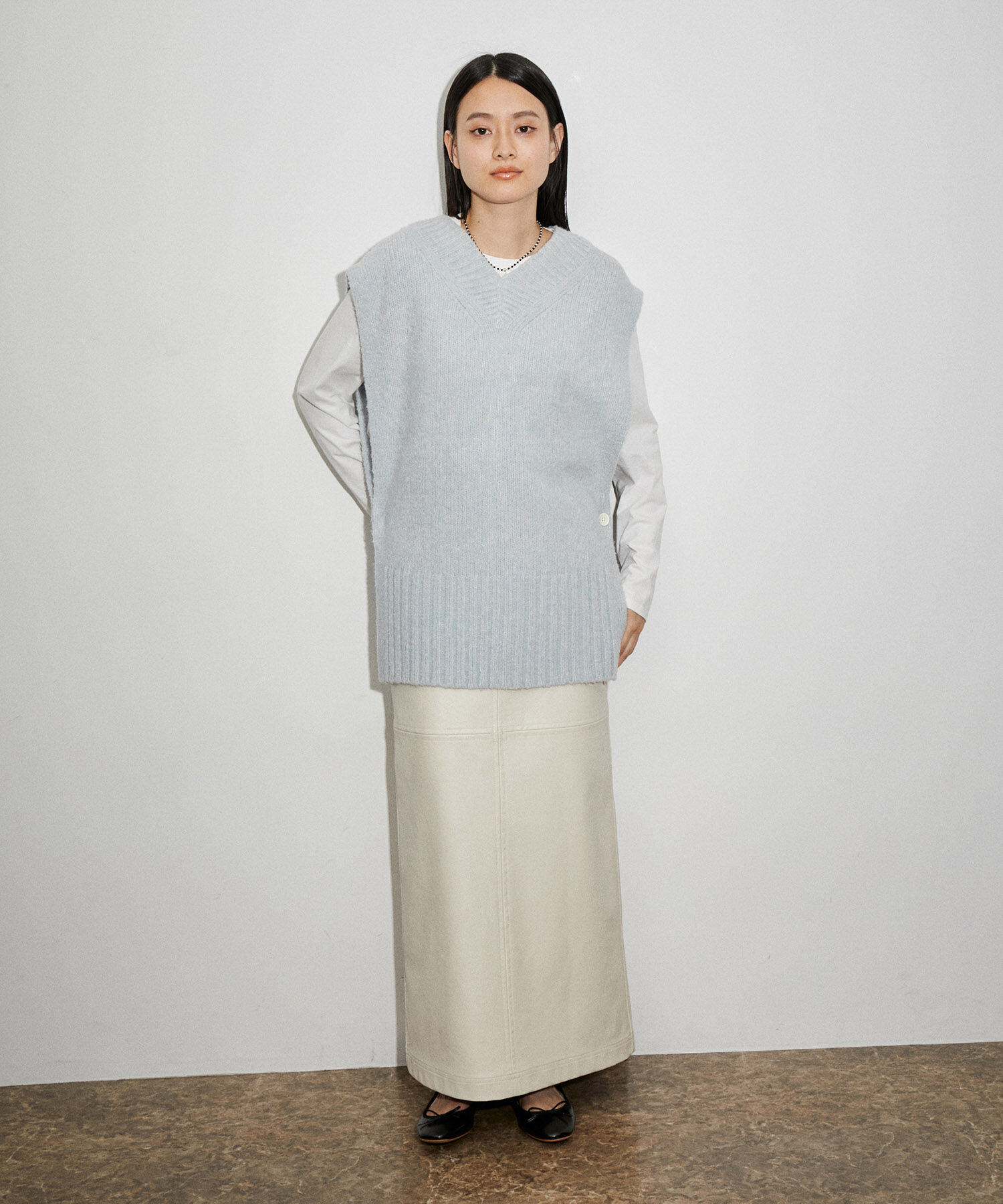 ADAM ET ROPE'「バブル2WAYニットベスト」|ベスト・ジレ|