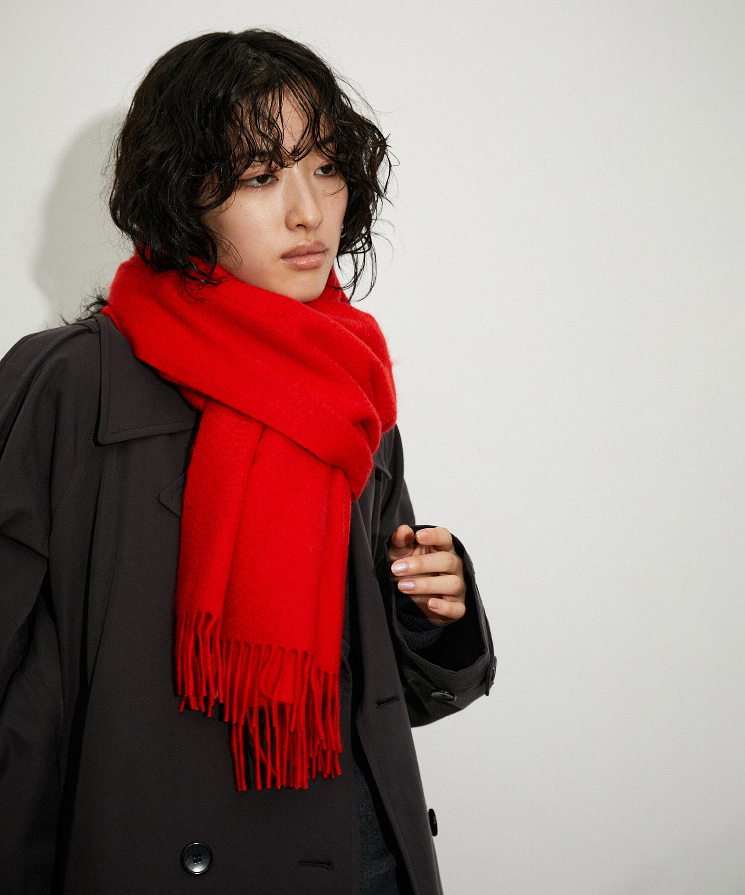 ADAM ET ROPE'「カシミヤストール」|ストール|レッド(60)